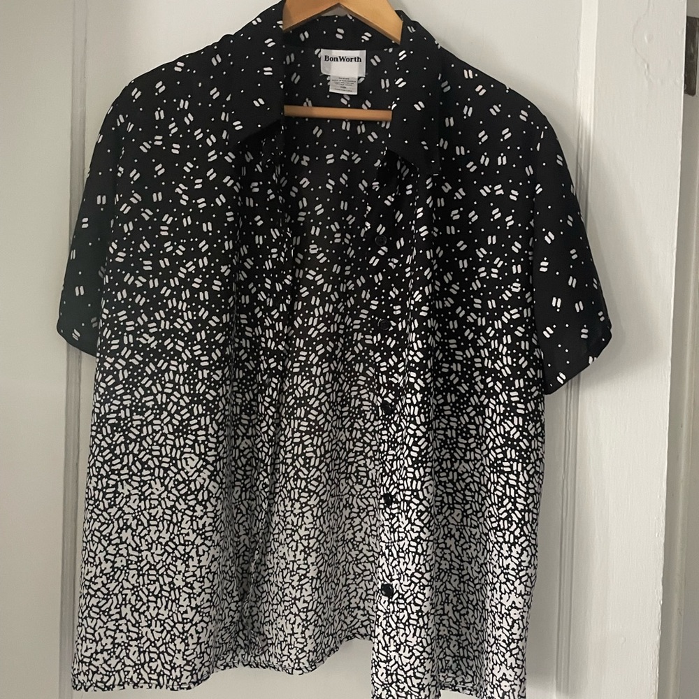 Silk B&W button down
